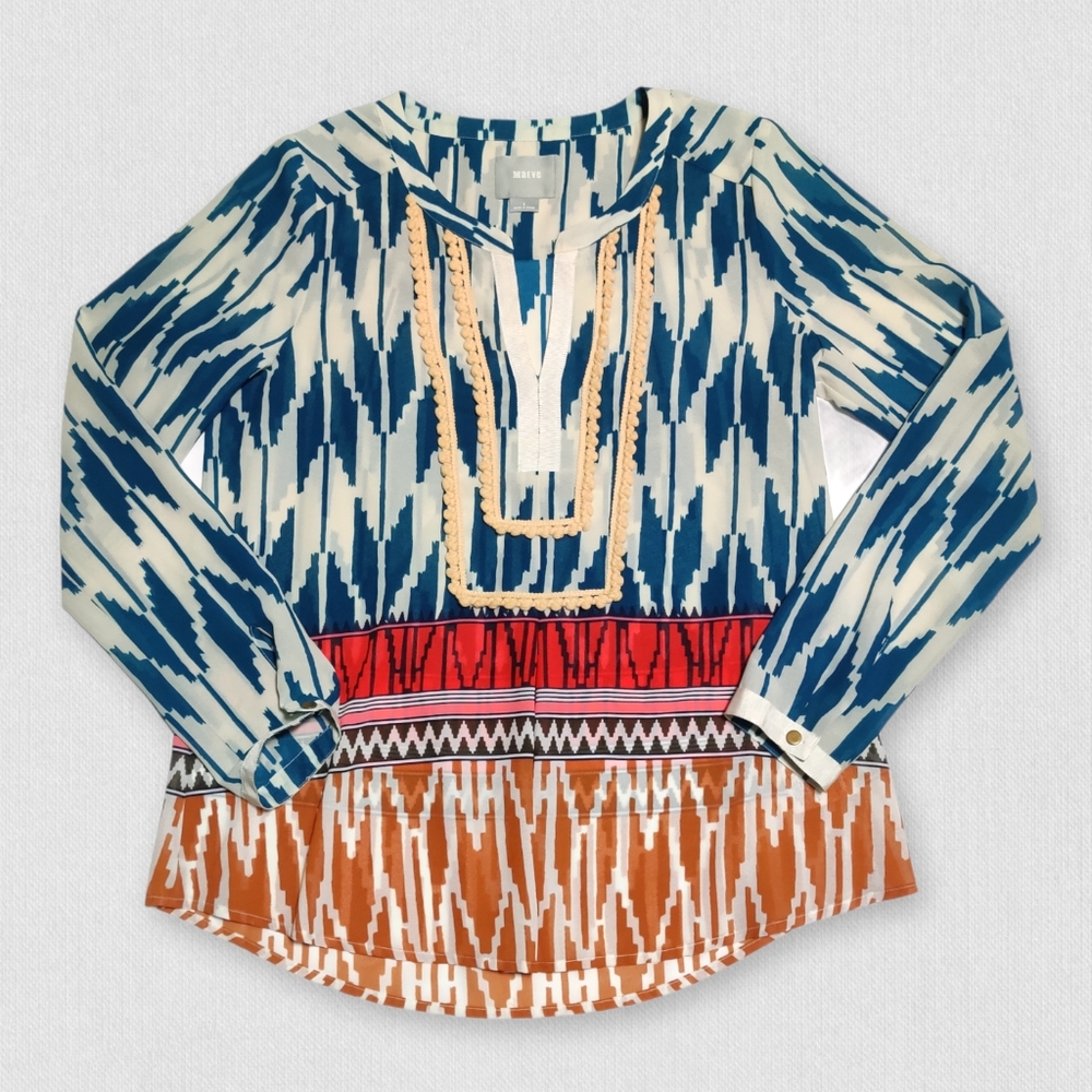 Maeve Tribal Print Tunic Sz 2
